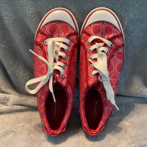 Shoes - Red Coach sneakers